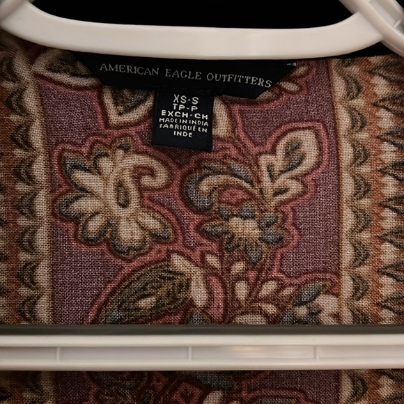 AE Boho Half Bell Sleeve Velvet Trim Flowy Cardigan - Picture 6 of 8